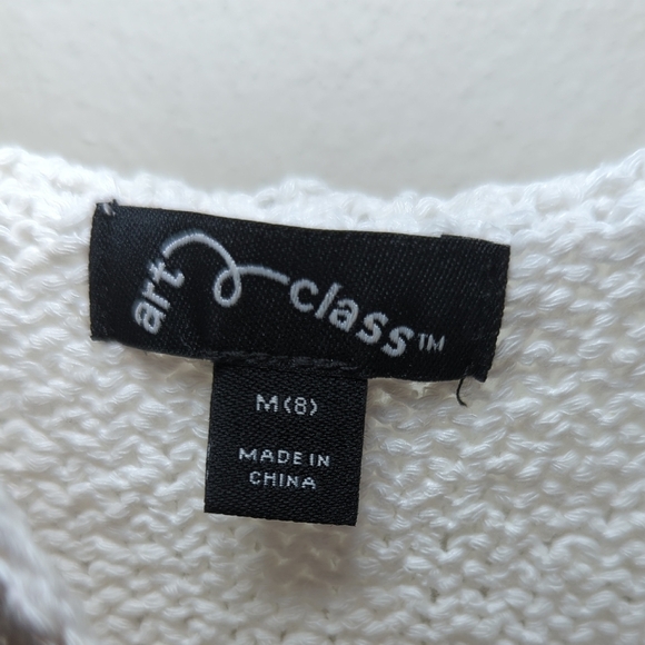 Art Class White Crochet Tank Top Girls Size S 6/7 - Picture 2 of 5